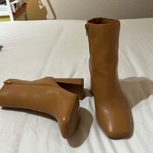 Camel booties. Size: 7